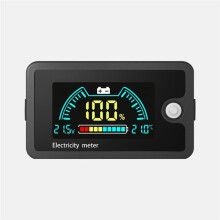 6839D Battery Voltmeter 8V-100V Capacity Indicator Power Meter Lithium LiFePO4 Lead-Acid Cell LCD Screen Display