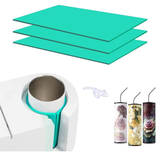 Adesivo para Sublimação em Copos Térmicos para Prensa de Canecas para  - 3 Espessuras para Transferências Perfeitas (9,8 X 4,7 Polegadas) 2