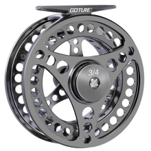 Goture vliegvismolen, 3/4 WT, CNC-gefreesd aluminium, max drag 8kg, links/rechts verwisselbaar