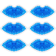Lippen-Kühlgel-Pads, 6er-Set, flexibel und wiederverwendbar, blau, für postoperative Genesung