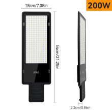 LED-straatlantaarn, 200W, 216 LED's, IP66 waterdicht, koelwit, aluminium, voor tuin en park