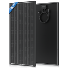 RVPOZWER jäykkä aurinkopaneeli, 100W, 12.8V, vedenpitävä, retkeilyyn ja kotikäyttöön