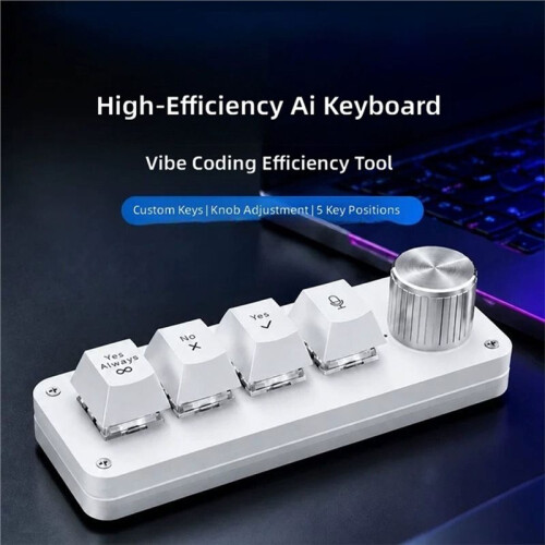 AI-Powered Voice-Input Keyboard with Built-in Microphone for Coding Programming Typing Optimized for Tools Like Codex B 1