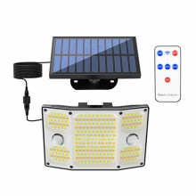 Solar Light Outdoor Solar Lamp IP65 Waterproof with Remote Control 1500mAh Battery Adjustable for Yard Fence