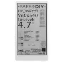 PaperDIY Complete Kit E-Paper Development Board Kit ESP32-S3 4.7" 960x540 E-Paper Display 2.4 GHz Wi-Fi USB Type-C
