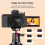 Cold Shoe Adapter with Wind Muff Windshield for  ZV-E10 Vlog Compact, 4