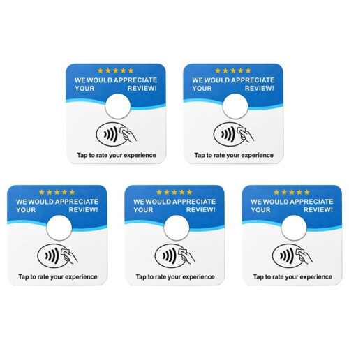 Programmable NFC Desktop Card Square & Round Self-Adhesive NFC Tag for  Menu Tap Table Access