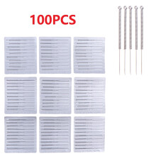100er-Set Metall-Plasmapen-Nadeln, 3,5 cm, Silber, für Tattoo-Entfernung und Schönheitsbehandlungen