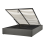 Beliani Ottoman Bed without Headboard DINAN Fabric Dark Grey 120 x 200 cm (EU Small Double) 1