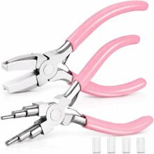 Jewelry Making Nylon Pliers, Bail Making Pliers Nylon Jaw Pliers for Beading Looping Shaping Wire, Bending Tool Set