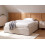 Beliani Ottoman Bed without Headboard DINAN Fabric Off-White 120 x 200 cm (EU Small Double) 2