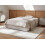 Beliani Ottoman Bed without Headboard DINAN Fabric Light Grey 120 x 200 cm (EU Small Double) 2