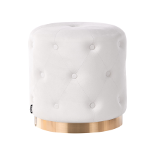 Pouffe CARROLLTON Velvet Off-White
