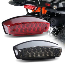 15 LED Rear License Plate Light Brake Integrated Taillight High Low Red for Banshee Kymco Motorcycle Dirt Bike Red