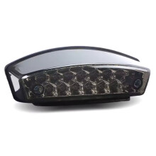 15 LED Rear License Plate Light Brake Integrated Taillight High Low Red for Banshee Kymco Motorcycle Dirt Bike Black