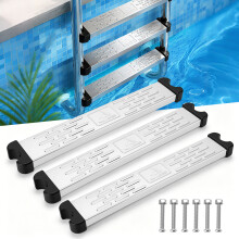 3er-Set Poolleiterstufen, rutschfeste Edelstahl Ersatztrittstufen, 47,2 x 7,5 x 2,5 cm, für Schwimmbäder und Spas