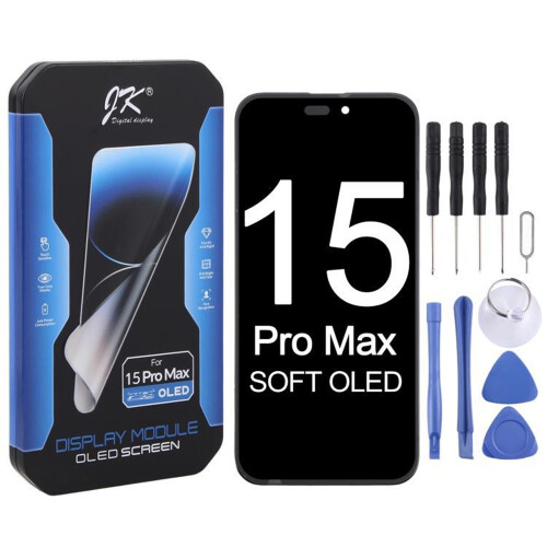 Pro iPhone 15 Pro Max JK sestava LCD z flexibilního materiálu OLED