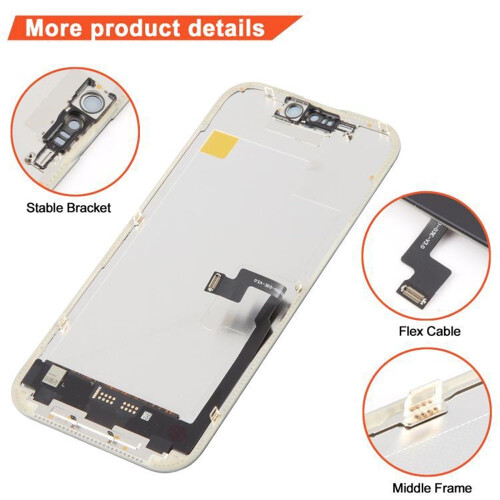 Pro iPhone 16 Pro tvrdá dotyková sestava OLED LCD 2