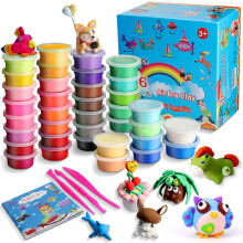 iFergoo ESAND Air Dry Clay - 36 Colors Ultra Light Modeling Clay for Kids