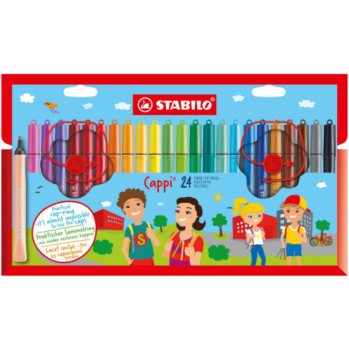 STABILO Cappi - Fibre-Tip Pen with Cap-Ring