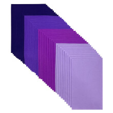 Jtnohx Craft Felt Fabric, 20x30cm Felted Sheets for Crafts, 4 Colours 40 Pieces Colour Felt Sheets for DIY Decorations and Party Projects(Purple Seri