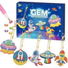 ORIENTAL CHERRY Arts and Crafts for Kids Ages 8-12 - Make Your Own GEM Keychains - 5D Diamond by Numbers Art Kits for Girls Kids Toddler Ages 3-5 4-6
