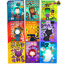 JOYIN 36 PCS Halloween Craft Stickers for Kids Party Favor, Make a Face Stickers with Designs Witch, DIY Craft Supplies for Halloween Party Game Clas