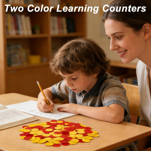 300pcs Two Colours Plastic Counters with Box, Double Sided Counters 1