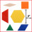 edxeducation Plastic Pattern Blocks, Set of 250, Early Geometry Skills 2