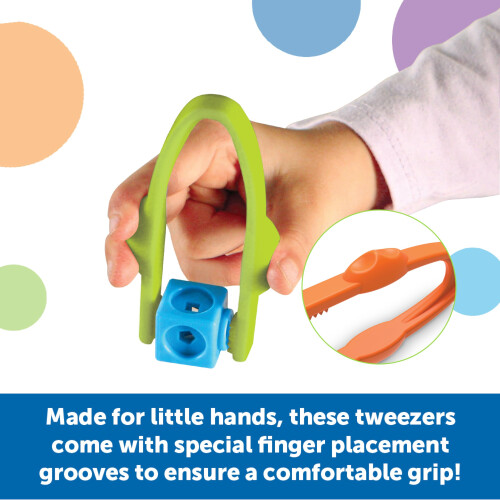 Learning Resources Learning Resources Easy-Grip Tweezers, Fine Motor Toys, Ages 2+ 1