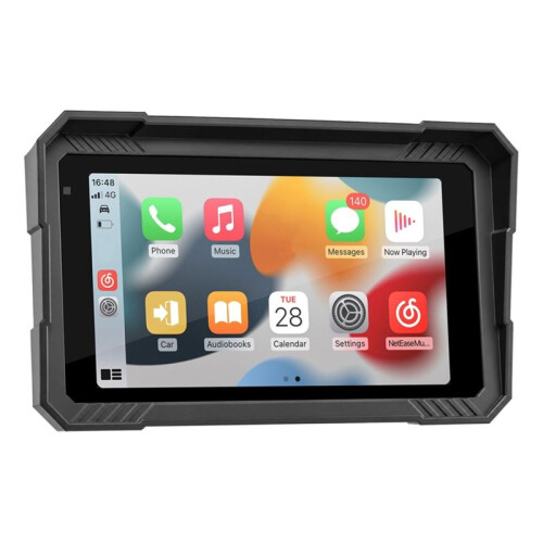 Motorcycle 5 Inch Navigation Screen Wireless Carplay Android Auto MP5 Player Waterproof  Portable Screen 2