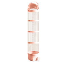 Pehmolelujen säilytysputki, kannellinen ja pinottava, läpinäkyvä PET ja PP, Rose
