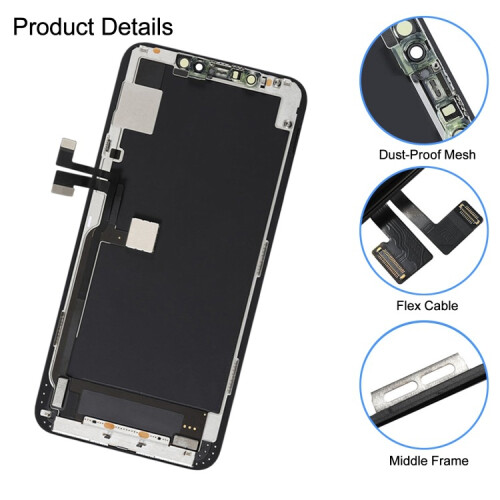 (black) GX OLED obrazovka s rámečkem pro iPhone 11 Pro Max (černá) 2