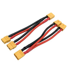 XT-60 Parallel-Batterieanschlusskabel (Stecker/Buchse), Doppelverlängerungs-Y-Splitter, 3-Fach, 12 AWG