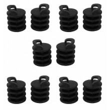 10pc Canoe Kayak Boat Scupper Hole Plugs Stopper Drain Black Nylon Bungs Tools