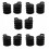 10pc Canoe Kayak Boat Scupper Hole Plugs Stopper Drain Black Nylon Bungs Tools 1