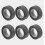 Black Paper Tape Roll for Craft Making Projects 6 Rolls Decorative Set 1