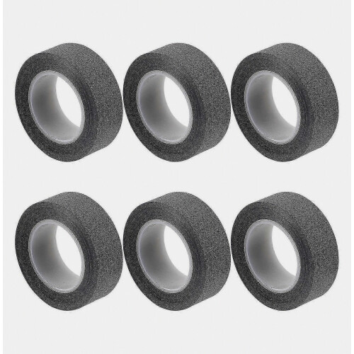 Black Paper Tape Roll for Craft Making Projects 6 Rolls Decorative Set