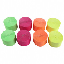 Party Ribbon Decoration-neon Crepe Paper-black Light Party Supplies And Accessories Fluorescent-8 P