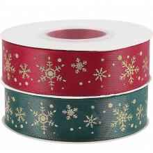 Christmas Ribbons Gift Box Ribbon for Decor Decorative Xmas 2 Rolls
