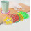 1 Set Cup Coaster Fruit Pattern High Temperature Resistance PVC Table Coffee Heat-insulated Tea Coas 2
