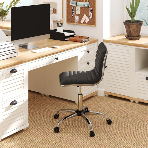 Costway Task Chair Adjustable Office Chair Swivel Seat Wheels