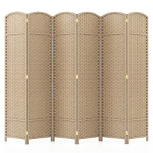 6-Panel Room Divider 5.6 FT Tall Folding Privacy Screen