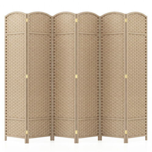 Costway 6-Panel Room Divider 5.6 FT Tall Folding Privacy Screen