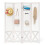 Costway 4 Panel 162 x 170cm Folding Room Divider Pegboard Display 1