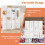 Costway 4 Panel 162 x 170cm Folding Room Divider Pegboard Display 10