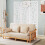 Costway 3-Panel Room Divider 170 cm Freestanding Privacy Screen 6