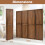 Costway 4-Panel Pegboard Display 170cm Folding Room Divider Privacy Screen 7