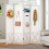 Costway 4 Panel 162 x 170cm Folding Room Divider Pegboard Display 4