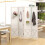 Costway 4 Panel 162 x 170cm Folding Room Divider Pegboard Display 5